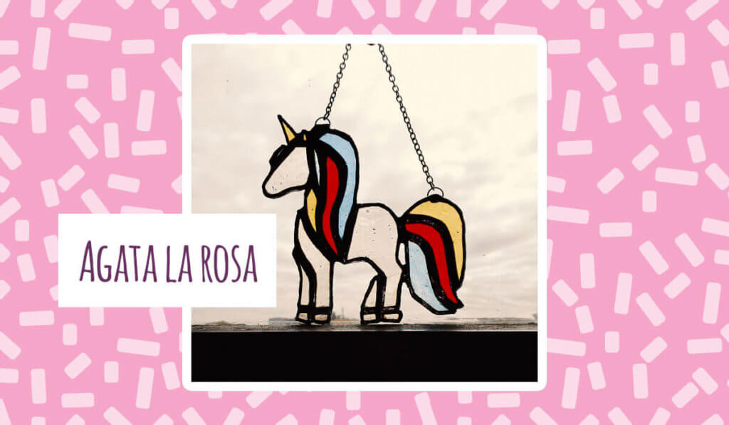 unicorno Agata la rosa